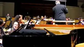 SE22 Piano School students rehearsing with the Southbank Sinfonia Orchestra