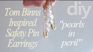 DIY Fashion ♥ Tom Binns Pearls In Peril Inspired Safety Pin Earrings