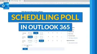 Как использовать функцию планирования опроса в Microsoft Outlook 365 📆