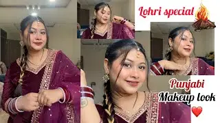Lohri makeup look step by step ❤️🌸 #lohri #youtube #2026 