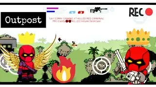 outpost match full gameplay 🥰😜 || mini Militia-war.io || @manpreetsinghyt ||