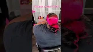 Low Messy Buns Tutorial 🥰 Pink Skunk Stripe Color Weave Wrap Around Natural Hair Ft.#ulahair