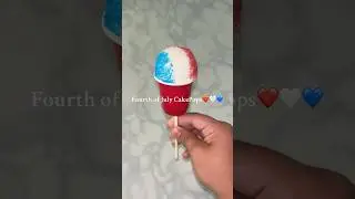 SNOW CONE CAKEPOPS❤️🤍💙 #cakepops #cake #4thofjulyweekend #tutorial #diy #baking