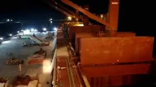 Loading modern Ultramax at the Egyptian Port of Gargoub with Rock Salt in Bulk