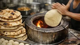 Machine Speed Tandoor Roti Making at Famous Dhaba 😲🔥 | Indian Street Food