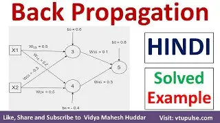 Hindi - Back Propagation Algorithm Solved Example in Artificial Intelligence by Vidya Mahesh Huddar