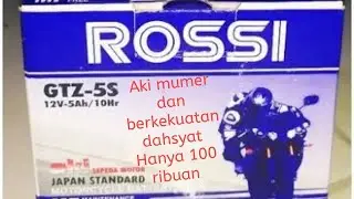 review aki kering rossi dan cara pemasangan air accu ke wadah