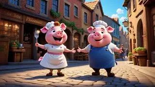 Four Little Piggies Bake a Pie | Baking & Counting Song for Kids | Nursery Rhymes and Baby Songs