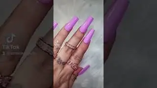 #lilacnails#pressonnails#squarelongnails