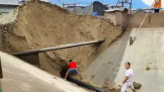 2500 Ton Self-Unloading Ship, Unloading Phosphate| Satisfying VIdeo | Relaxing video