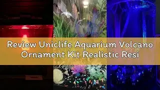 Review Uniclife Aquarium Volcano Ornament Kit Realistic Resin Volcanic Decoration with Air Stone Bub