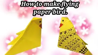 How to make a flying paper bird for beginners || Bird Mandala art || Origami unique flying easy bird