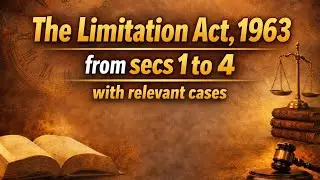 The Limitation Act, 1963 secs 1 to 4 @LLLJCJ