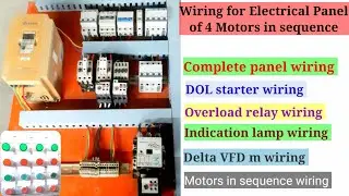 Electrical panel wiring & Interlocking | conveyer panel |Vfd starter & DOL starter with  OLR |