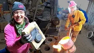 Casting a Custom Wedding Anniversary Skillet | Cast Iron from Recycled Brake Rotors