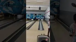 Ninja bowling Sidney Clark style 3 strikes in a row..