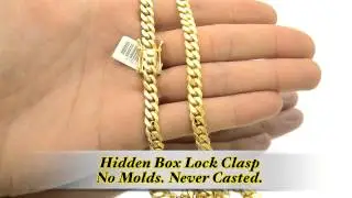 7mm Miami Cuban Link Box Lock Chain HD Hand Made Custom Daniel Jewelry Inc