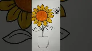 Sunflower Coloring in for Kids  #coloringpagesforkids #creativekids #kidscoloringvideo #kidscoloring