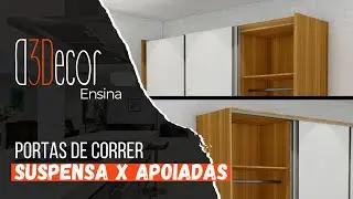 Projeto para PORTAS DE CORRER (suspensa x apoiadas)