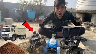 Monster RC Car VS RC Tractor Competition 😍 - Toys Shok TV 