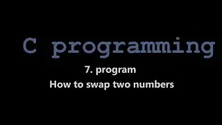 C Language Program | 7. Program of Swapping Two Numbers | Dev- C++ | Anyone can code. | @CoderAkki