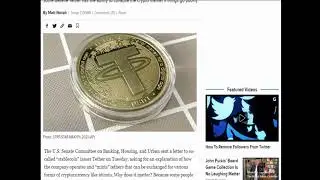 Senate DEMANDS Answers From TETHER