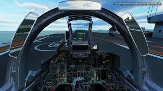 Su-33 Carrier Afterburner takeoff Attempt | Cockpit  View I DCS