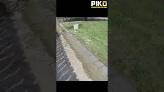 Obrzeże ogrodowe trawnikowe Opaska z kostki brukowej - klomb cz. 6 #brukarz​ #brukarzyoutube #shorts