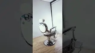 Classic White Barber Chair | Timeless Professional Look