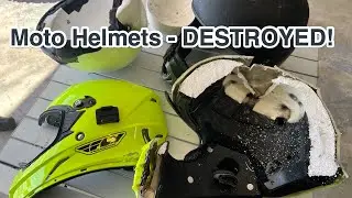 Old adventure motorcycle helmet destruction! What does it take to break an AFX/Fly helmet?