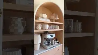 Set-up my coffee cabinet with me ☕️ #organizedhome #organization #coffeelover #amazonfinds #neutral