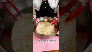 Pan fried soft & thin cake #cooking #food #recipe #cusine #foryou #fyp #chinesefood#shorts#delicious