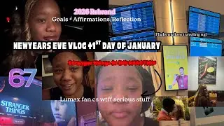New Years Eve Vlog Travel on a plane alone @16! Stranger things 5 Reaction+NewYears Resolution 1/365