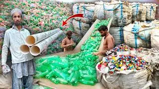 Millions of Waste PET Bottles Recycled into PVC Pipes | Incredible Plastic Recycling Process