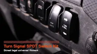 TRUE MODS Universal Turn Signal Kit for UTV ATV with SPDT Rocker Switch and Wire Harness