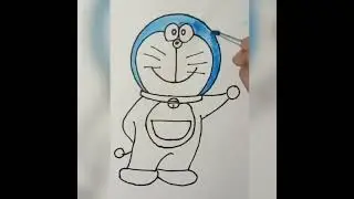 EASY Doremon Drawing for kids           # short # Easy Drawing # Easy # art  #Drawingforkid