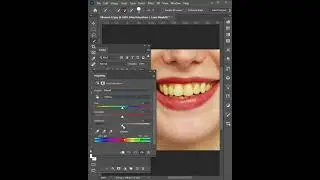 Realistic way to whiten teeth Using Photoshop - Shorts Photoshop Tutorial