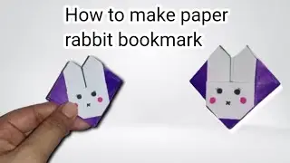 How to make origami rabbit bookmark paper bookmark tutorial #paperbookmark #rabbitbookmark #origami