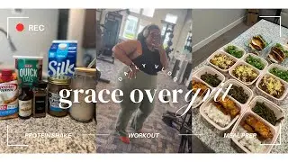 GRACE OVER GRIT VLOG | CORE WORKOUTS + PROTEIN SHAKE + MEAL PREP IDEAS | BEGINNER JOURNEY 🤸🏽&zwj;♂️