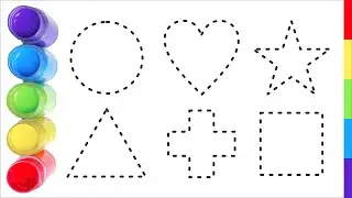 Geometric tracing worksheet for kids Dotted Lines || Shapes Worksheets for Preschool Free download
