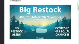 GOOD NEWS FOR GOKANO USERS NOVEMBER RESTOCK IS 4 DAYS