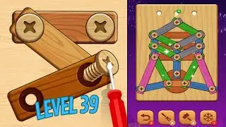 🏅 WOOD SCREW PUZZLE 🤪 Level 39 🧩 Gameplay Walkthrough
