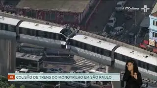 Linha 15-Prata do monotrilho em S&atilde;o Paulo &eacute; paralisada ap&oacute;s trens colidirem