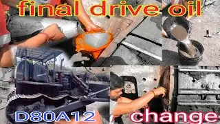 How to dozer D80 A12 mechanical work final drive oil change #dozerbipin