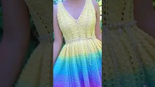 Meribella dress tutorial available to watch in this channel✨ #crochet #crochetdress #crochettutorial