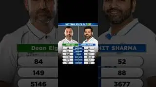DEAN ELGAR VS ROHIT SHARMA BATTING STATS IN TEST#cricket