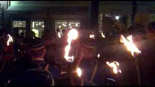 Fackelzug Einmarsch auf dem Marktplatz Weinheim