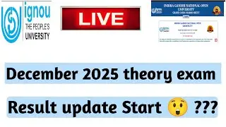IGNOU december 2025 theoery exam result kab aana shuru hoga ????   #livestream
