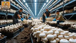 How are MILLIONS of champignon MUSHROOMS planted and harvested? Discover the true mushroom industry.