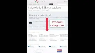 How to navigate the product categories at the marketplace B2B ItalianModa